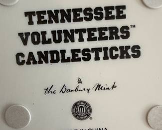 Danbury Mint Tennessee Volunteers Candlesticks