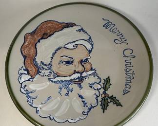 Louisville Stoneware Santa Plate