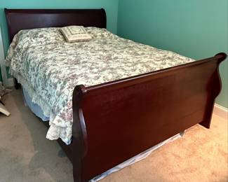 Louis Philippe Style Full Size Sleigh Bed Frame