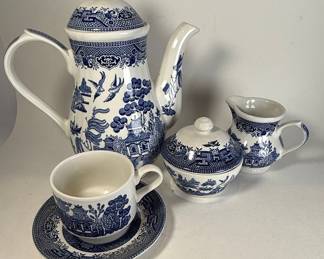 Churchill Blue Willow Tea Set