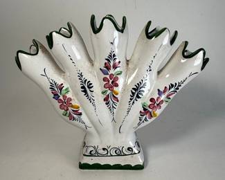 Jay Willfred by RC & CL Hand Painted Fan Vase
