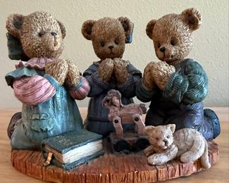 Young's Incorporated Berry Hill Bears "For Where Two Or Three Are Gathered Together In My Name, There Am I In The Midst Of Them." Figurine