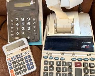 Canon MP18DII Printing Calculator and Casio Basic Calculator