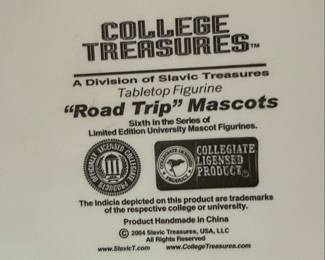 College Treasures "Road Trip" Mascots Figurine