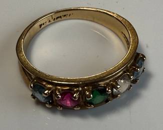 Five Stone "Dearest" Acrostic Ring