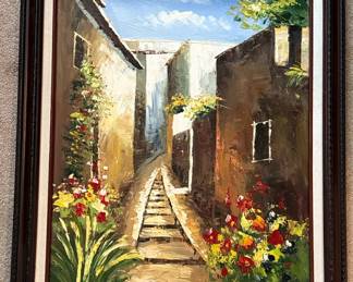 Impressionist Style Alleyway Painting