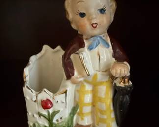 Boy with Umbrella Planter