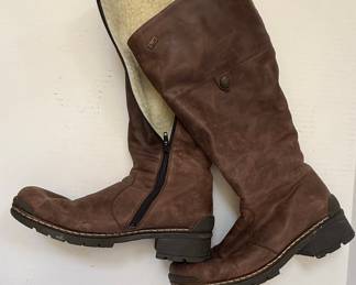 Rieker Women's Brown Leather Winter Boots