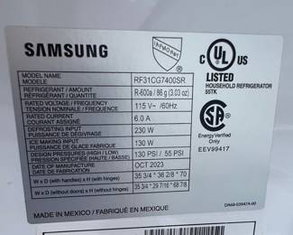 Samsung RF31CG7400SR French Door Refrigerator