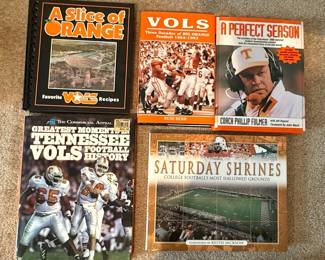 Collection of Tennessee Volunteers Football Books