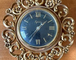 Syroco Rococo Style Floral Wall Clock
