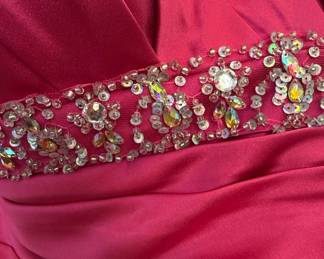 Tiffany Designs Beaded Strapless Gown