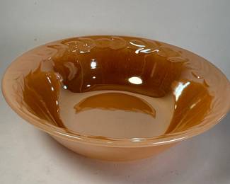 Anchor Hocking Fire-King Laurel Leaf Peach Luster Bowl