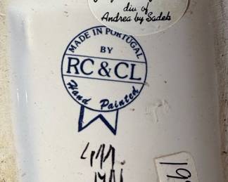 Jay Willfred by RC & CL Hand Painted Fan Vase