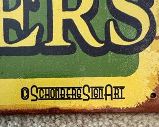 Schonberg Sign Art American Farmers Tractor Tin Sign