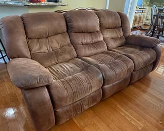 American Signature "Comfort Zone" Reclining Sofa and Love Seat