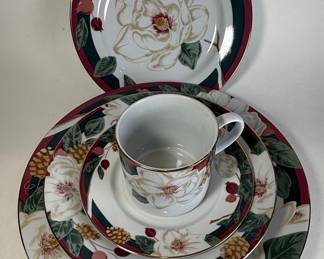 Tienshan Magnolia Fine China Cup and Saucer Set