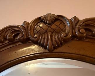 French Provincial Style Nightstand and Dresser with Mirror
