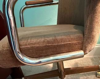 Chromcraft Swivel Tilt Caster Arm Chair