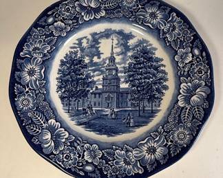 Liberty Blue "Independence Hall" Plate
