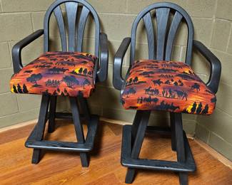 Western themed barstools
