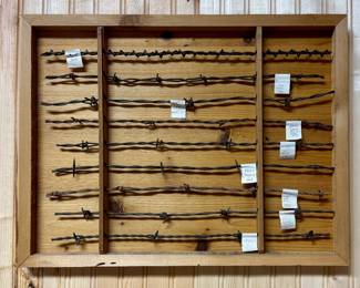Antique barbed wire display