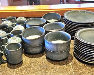 Pier 1 dish set in denim blue color