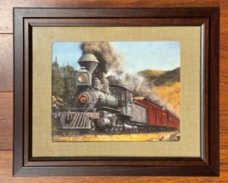 Train framed prints