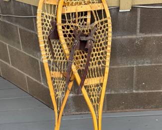 Vintage wood snowshoes