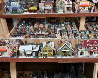 Lots of ceramic house and decorations 