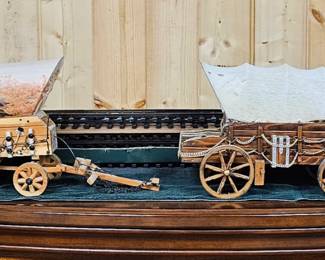 Covered wagons - the one on the left is a light
