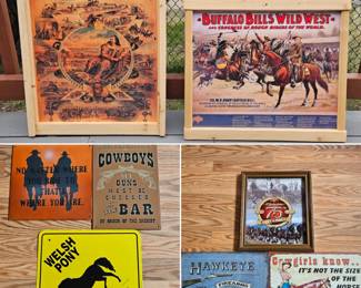 Framed posters & metal signs