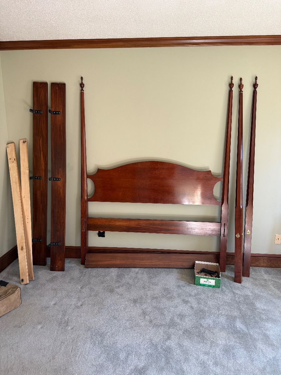 Queen Mahogany Bed- $250