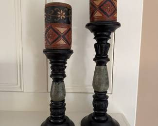 Candleholder and Candles- $15 for all