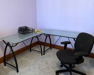 L Shaped Desk-$40 - 61x61 - chair is included