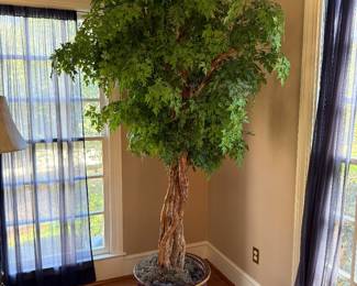 Faux Tree and Ceramic Pot- $40