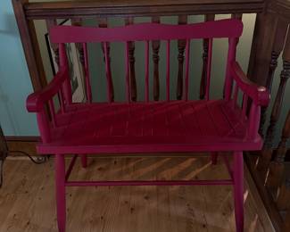 Antique Wooden Bench- $100- 36 inches wide, 17 tall to seat, 16 deep