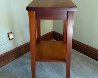 Wooden Side Table- $50- 30 inches tall, 12 wide, 12 deep