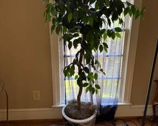 Faux Plant and Ceramic Pot- $25 for both