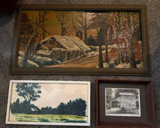 Set of Vintage Wooden Artwork- $35 for all 3