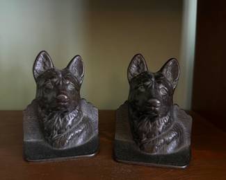 Cast Iron German Shepherd Bookends- $35 for the set
