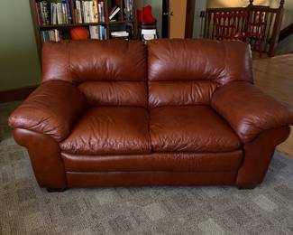 Leather Loveseat- Chateau Dx- $350- 68 inches wide, 37 deep