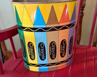Vintage Metal Trashcan- $20
