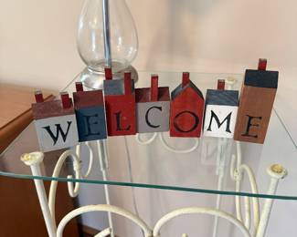 Welcome Wooden Sign-$8