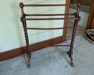 Antique Victorian Mahongany Quilt/Towel Rack- $450