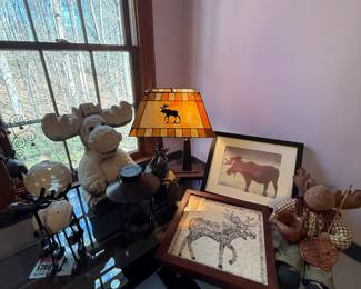 Moose Bundle with Stained Glass light/ $100 for all