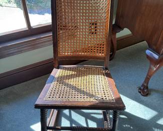 Antique Caned Rocking Chair- $100