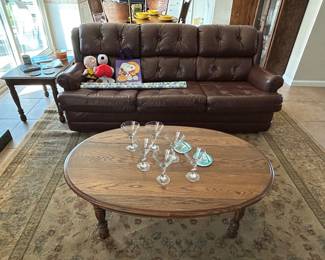 Beautiful leather sofa.