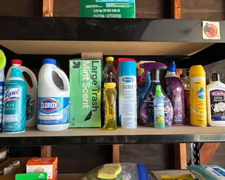Cleaning products and household necessities.