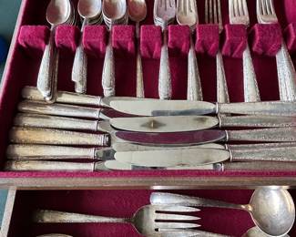 Several sets of Sterling flatware. Must see !